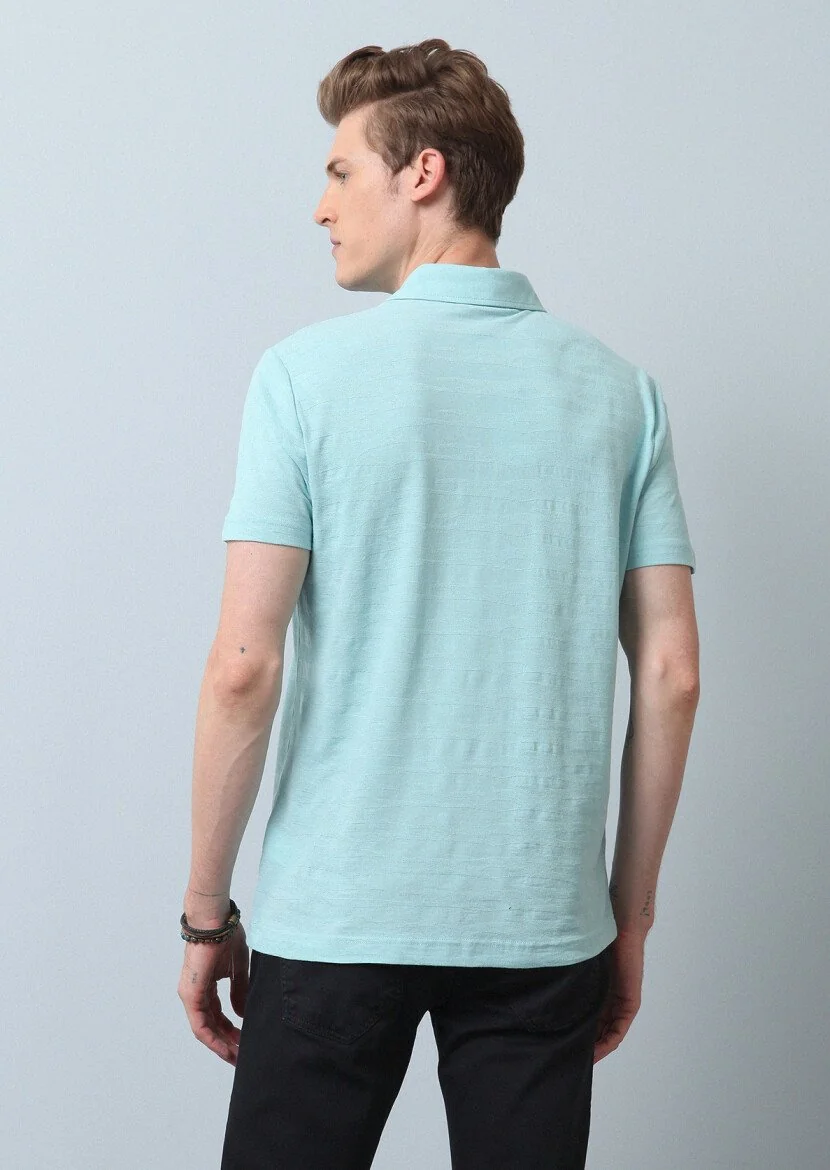 Aqua Polo Yaka %100 Pamuk T-Shirt - 5