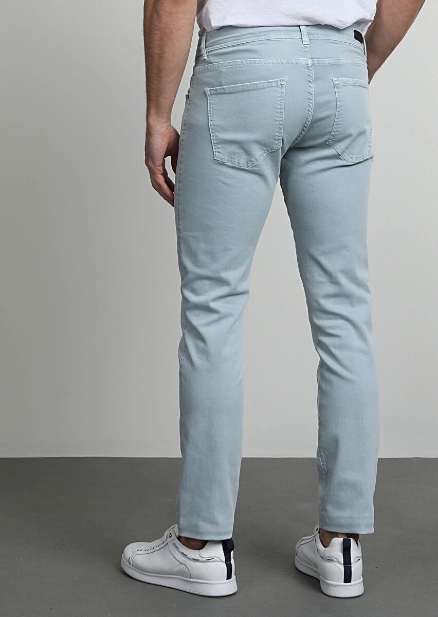 Aqua Weaving Slim Fit Casual Cotton Blended Trousers - 3
