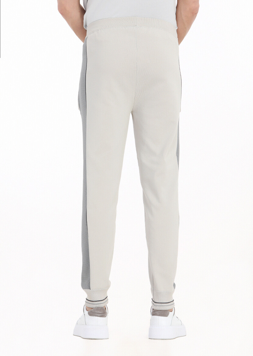 Beige Knitting Jogging Fit Casual Knit Pants - 3