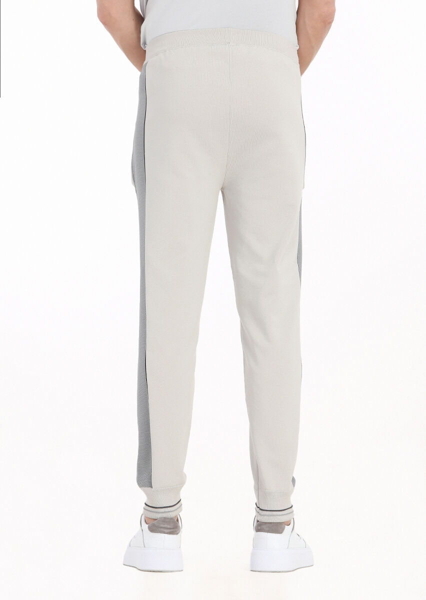 Beige Knitting Jogging Fit Casual Knit Pants - 3