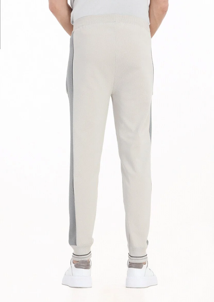 Beige Knitting Jogging Fit Casual Knit Pants - 4