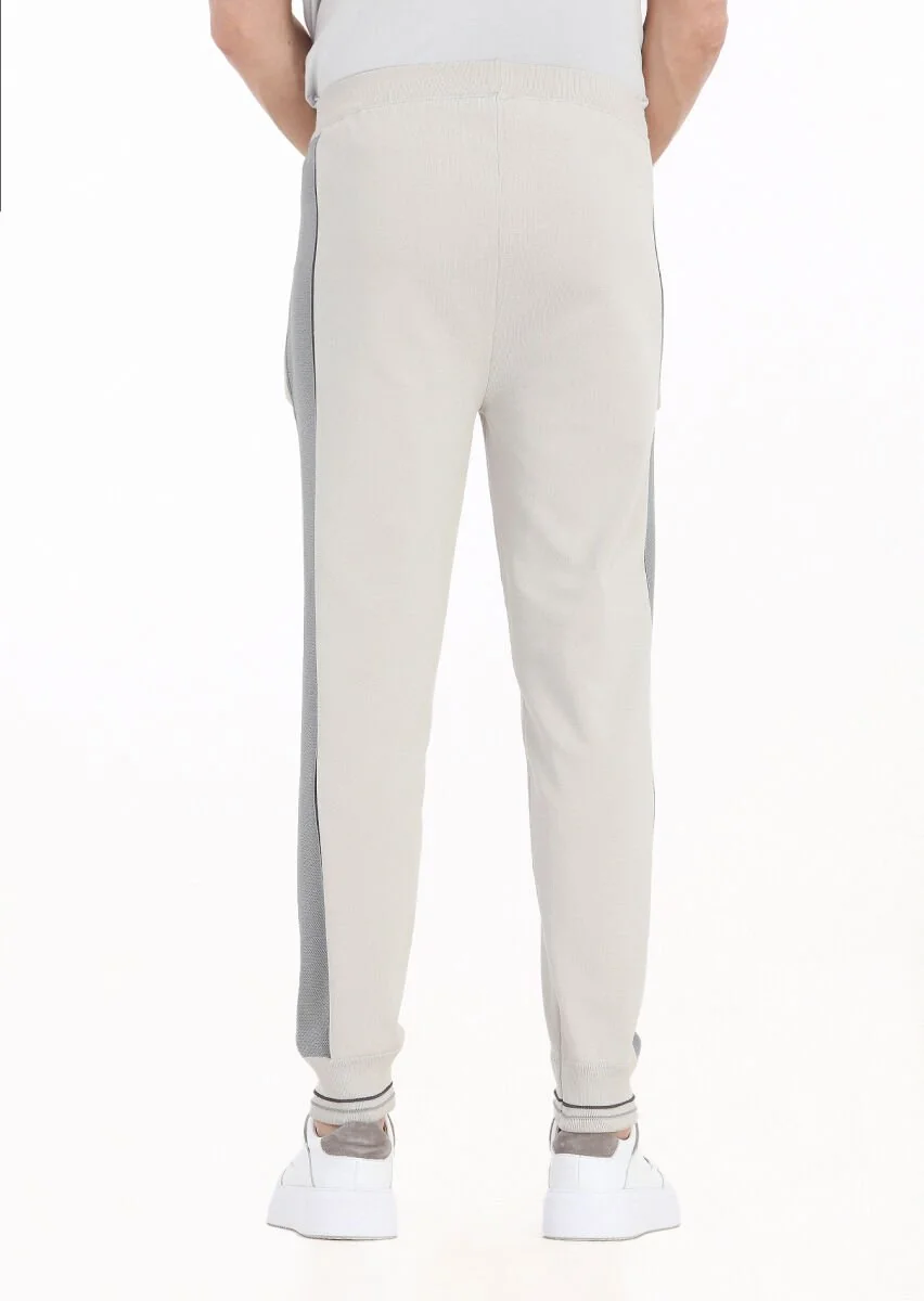 Beige Knitting Jogging Fit Casual Knit Pants - 4
