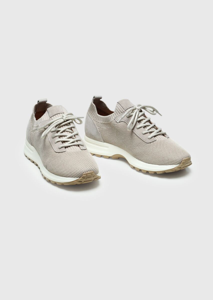 Beige Knitting Sneaker - 3