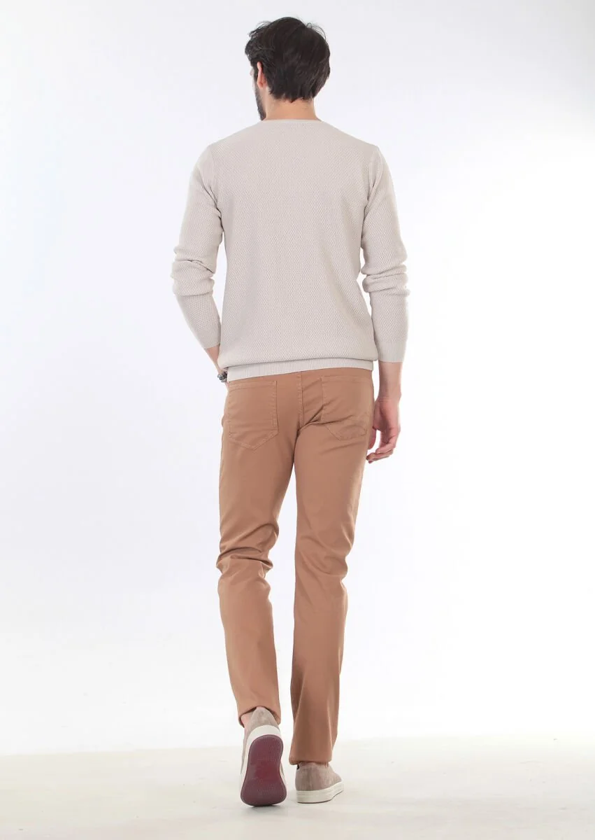 Beige Knitwear Sweatshirt - 2
