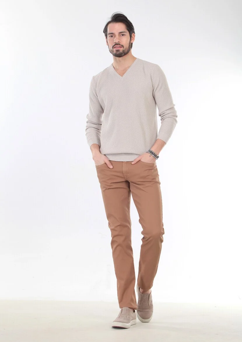 Beige Knitwear Sweatshirt - 4