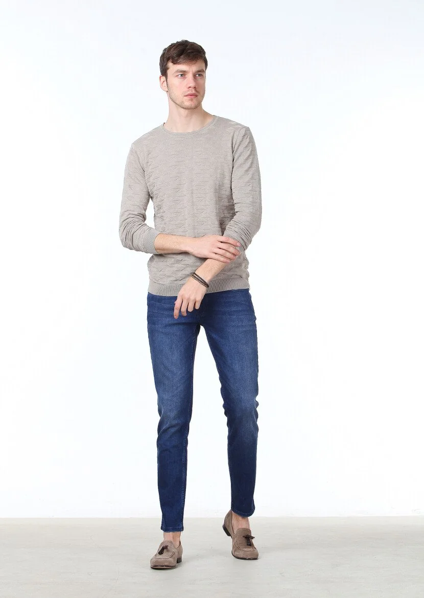 Beige Knitwear Sweatshirt 