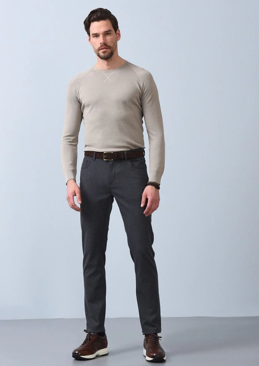 Beige Knitwear Sweatshirt - 3