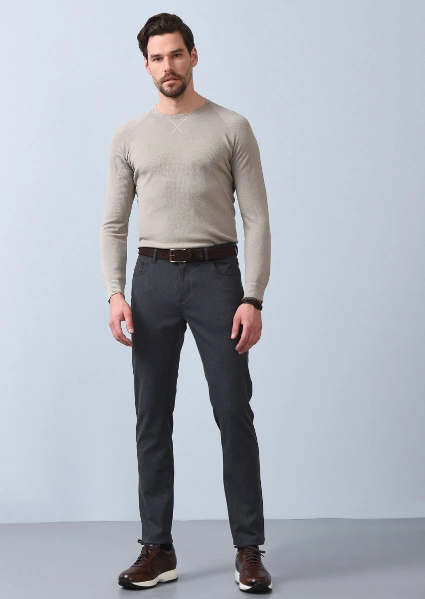 Beige Knitwear Sweatshirt - 3