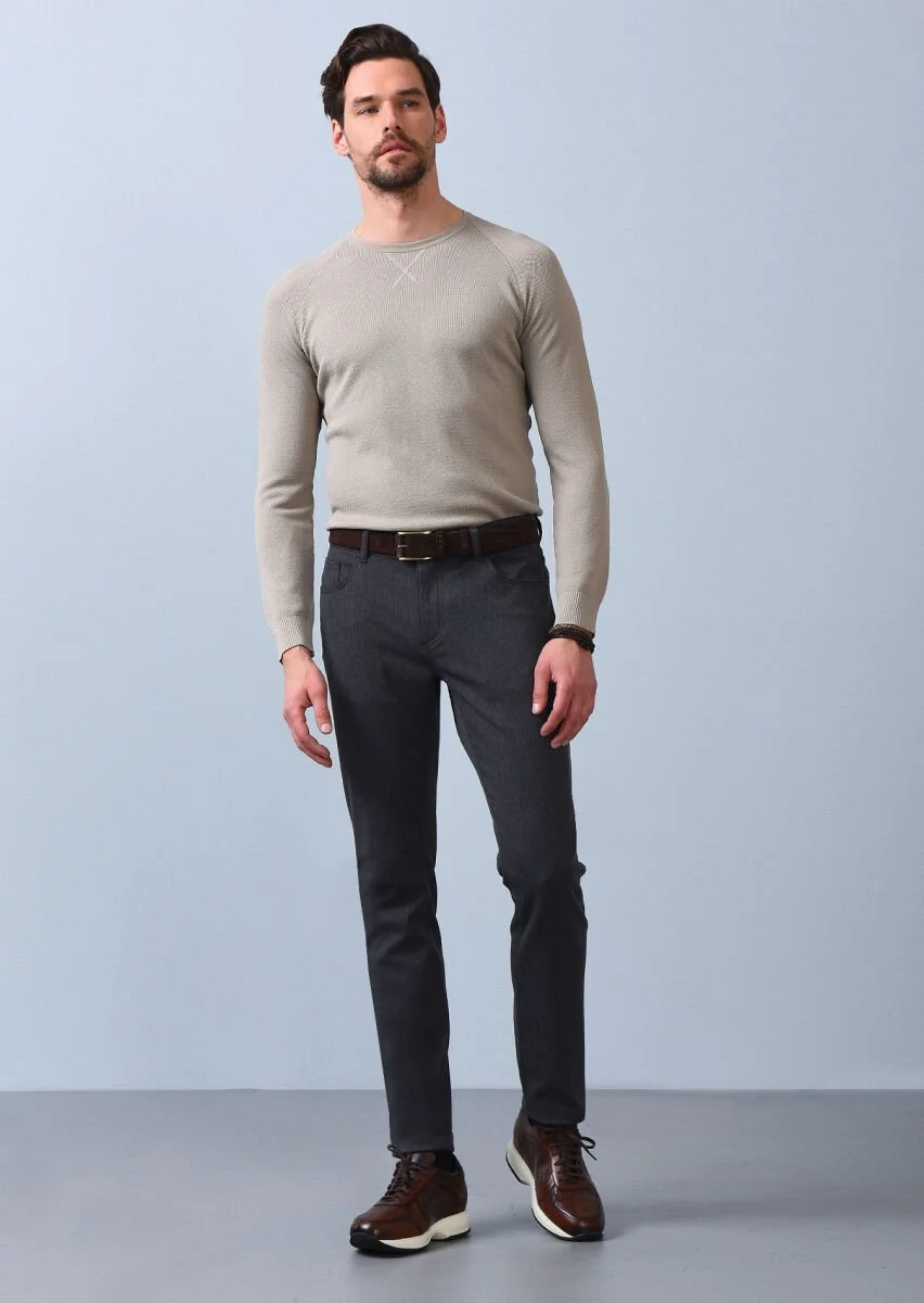 Beige Knitwear Sweatshirt - 4