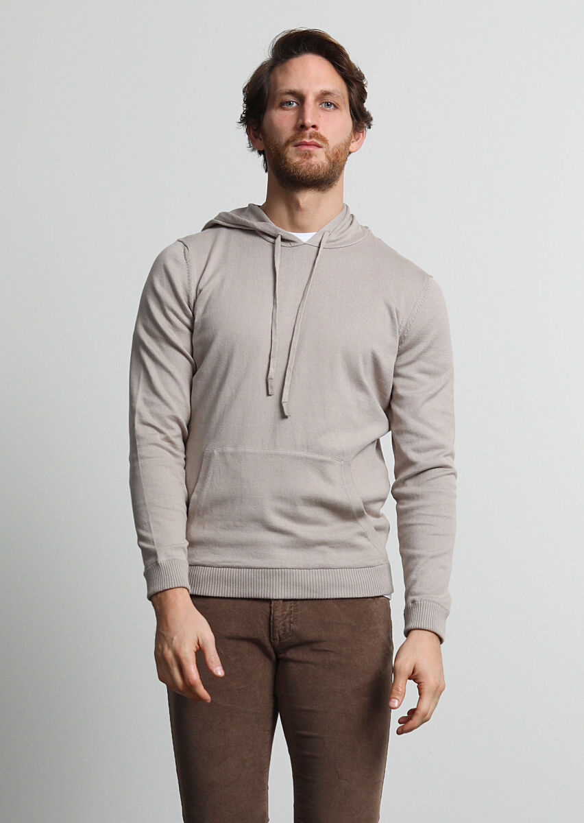 Beige Knitwear Sweatshirt - 2