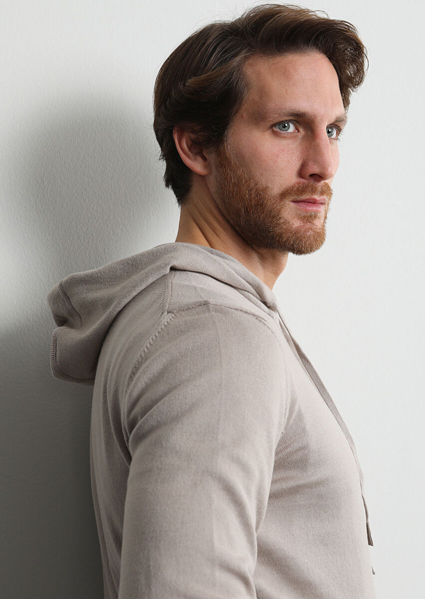 Beige Knitwear Sweatshirt - 3