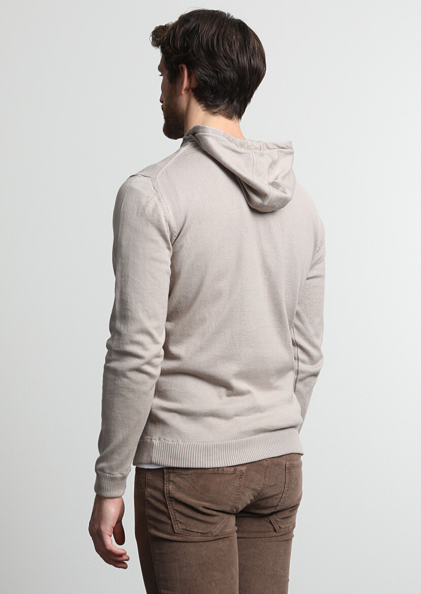 Beige Knitwear Sweatshirt - 4