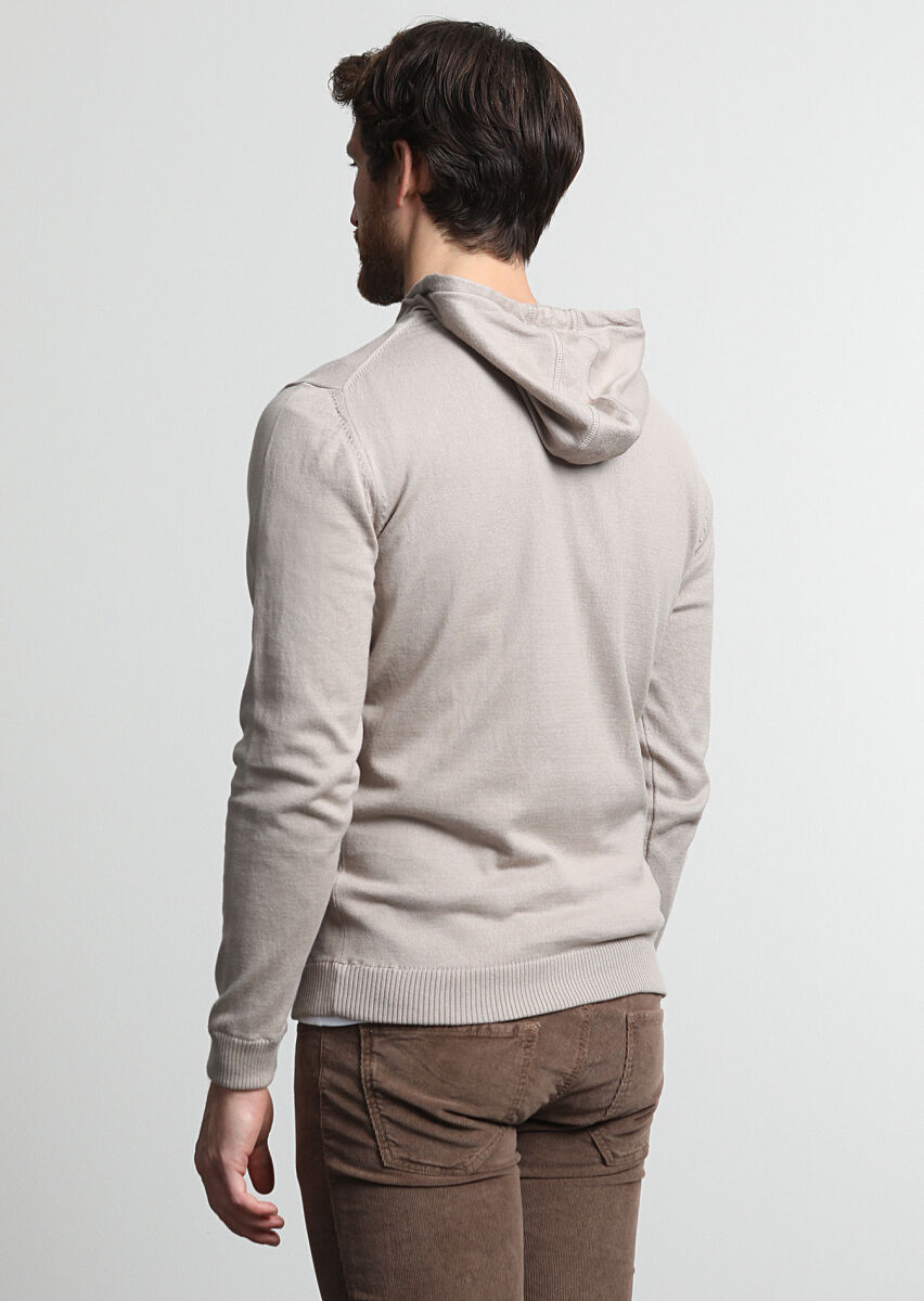 Beige Knitwear Sweatshirt - 4