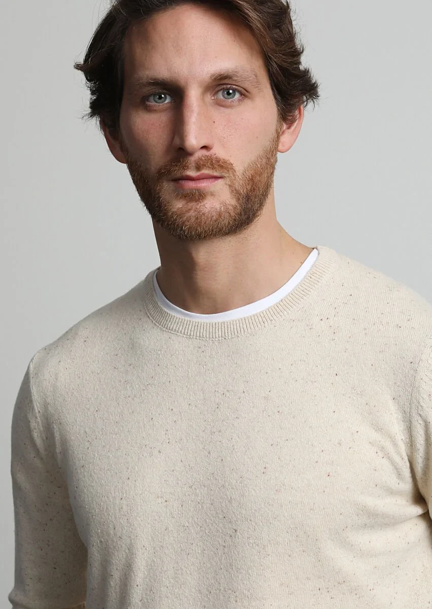 Beige Knitwear Sweatshirt - 2