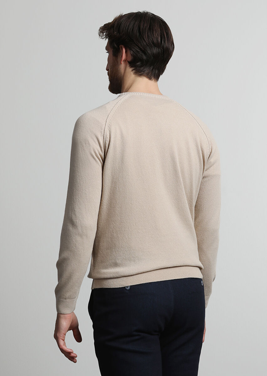 Beige Knitwear Sweatshirt - 4