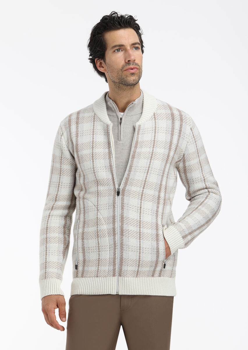 Beige Knitwear Sweatshirt - 3