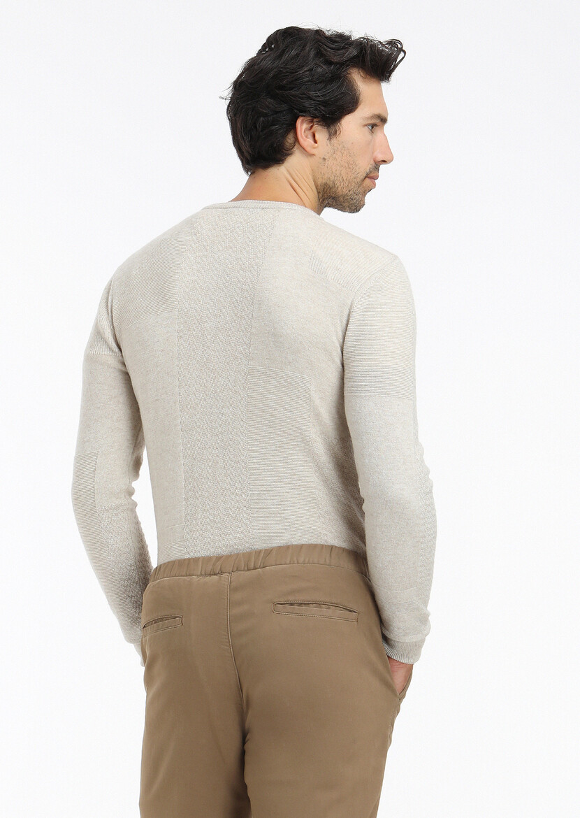 Beige Knitwear Sweatshirt - 4