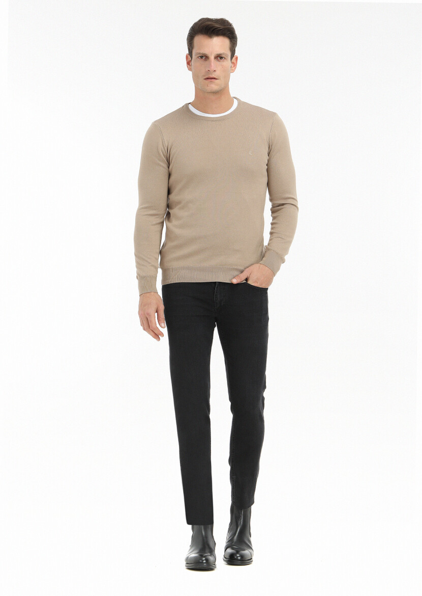 Beige Knitwear Sweatshirt 