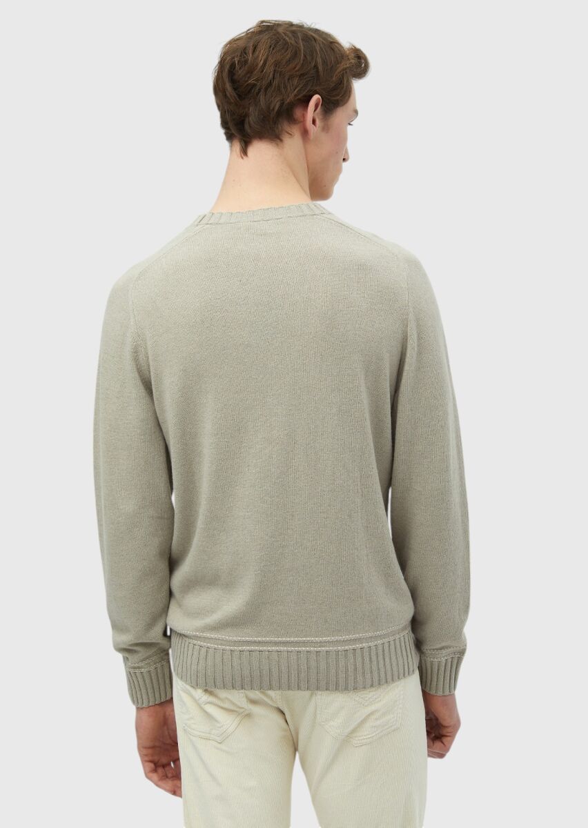 Beige Knitwear Sweatshirt - 6