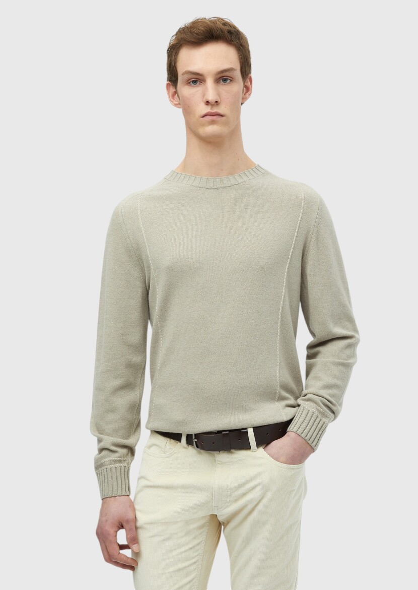 Beige Knitwear Sweatshirt 