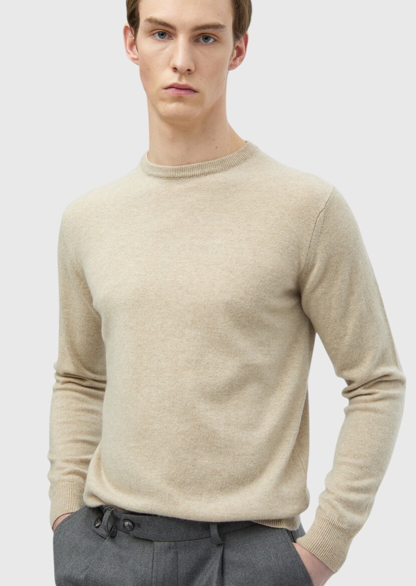 Beige Knitwear Sweatshirt - RAMSEY