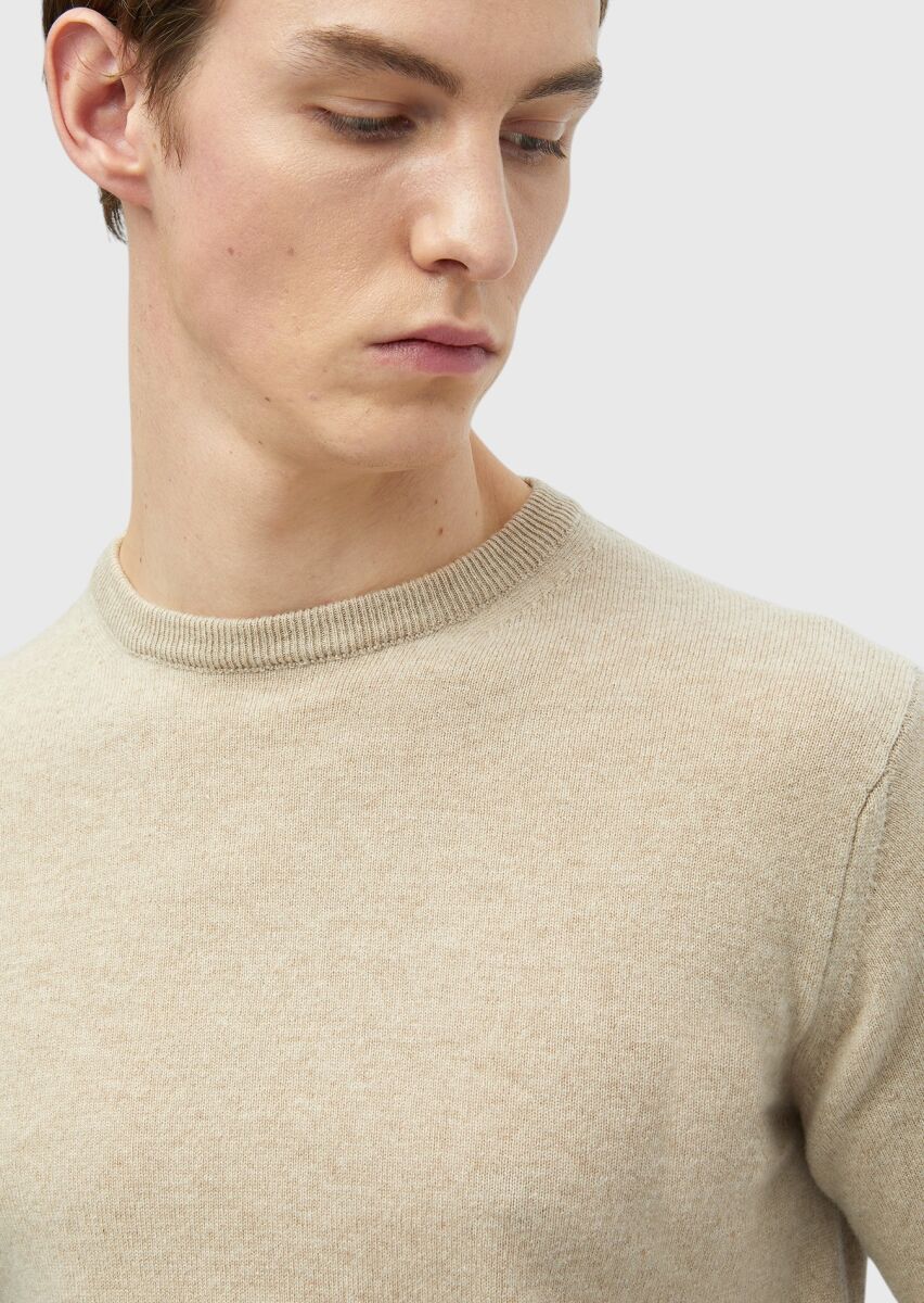 Beige Knitwear Sweatshirt - 5