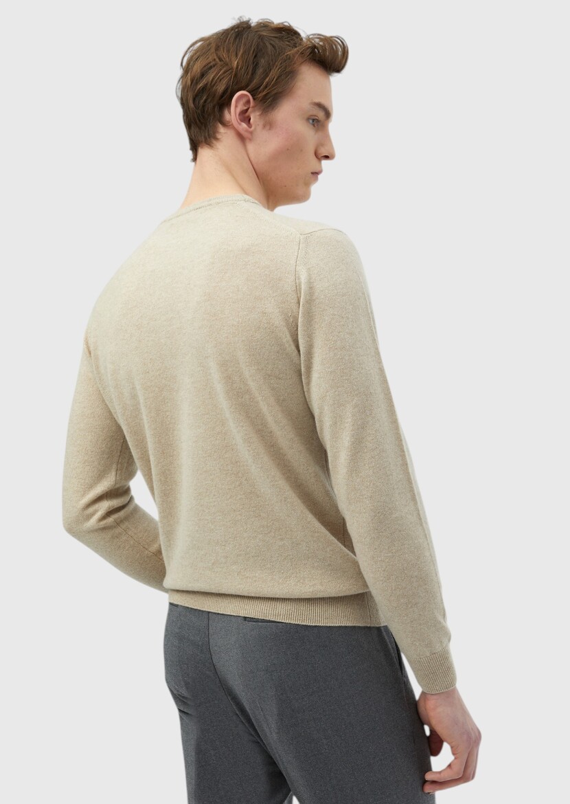 Beige Knitwear Sweatshirt - 6