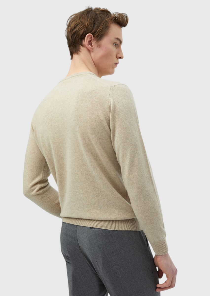 Beige Knitwear Sweatshirt - 6