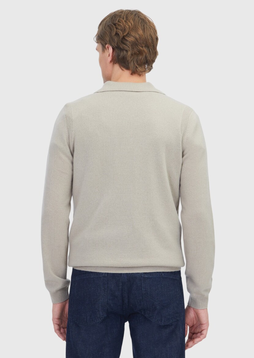 Beige Knitwear Sweatshirt - 6