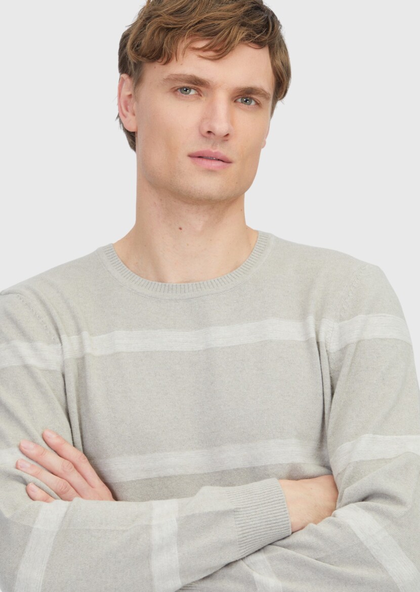 Beige Knitwear Sweatshirt - 3