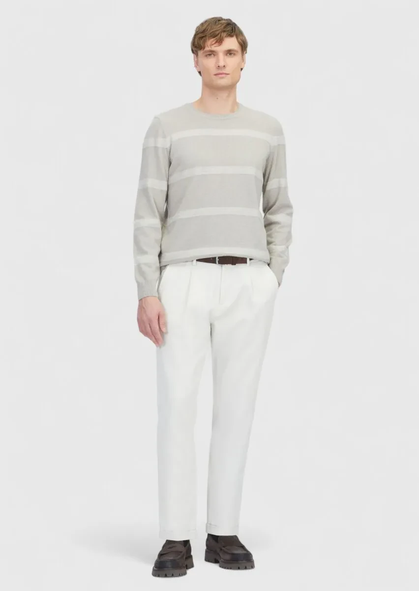 Beige Knitwear Sweatshirt - 2