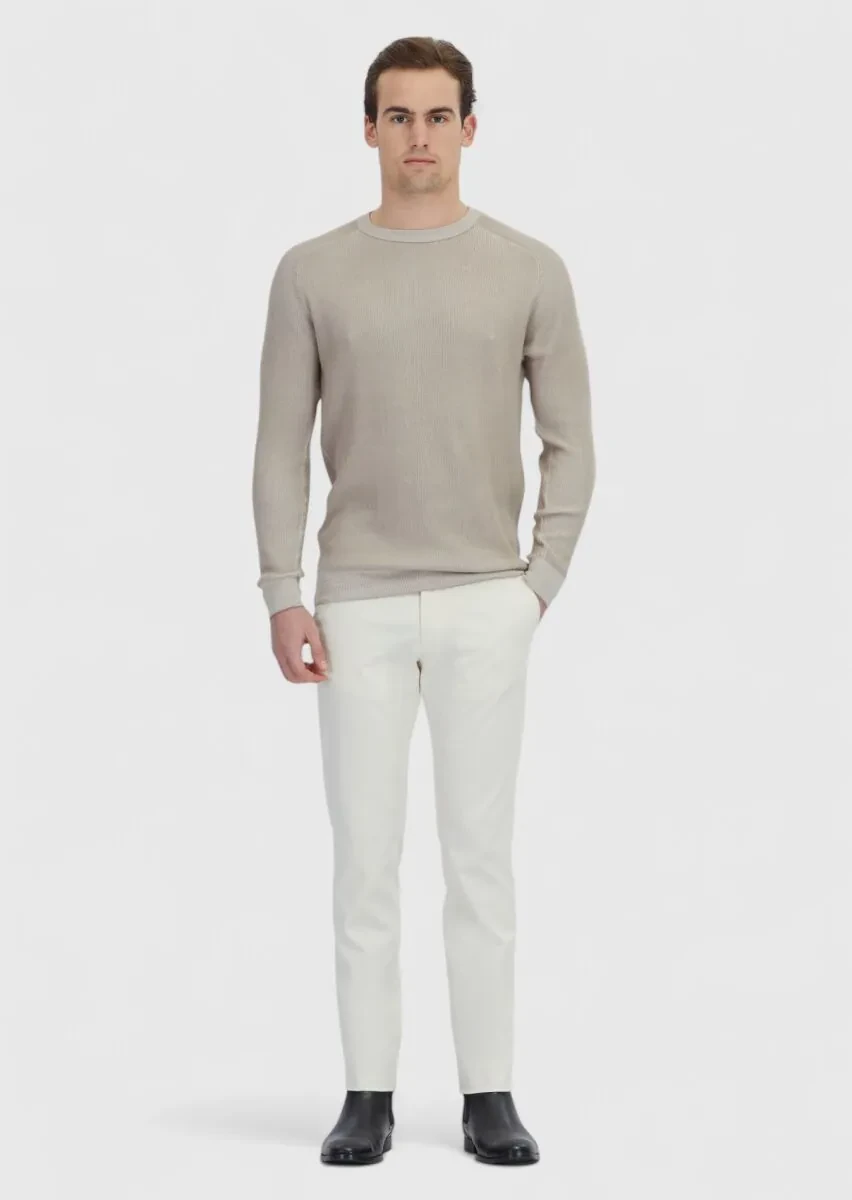 Beige Knitwear Sweatshirt - 2