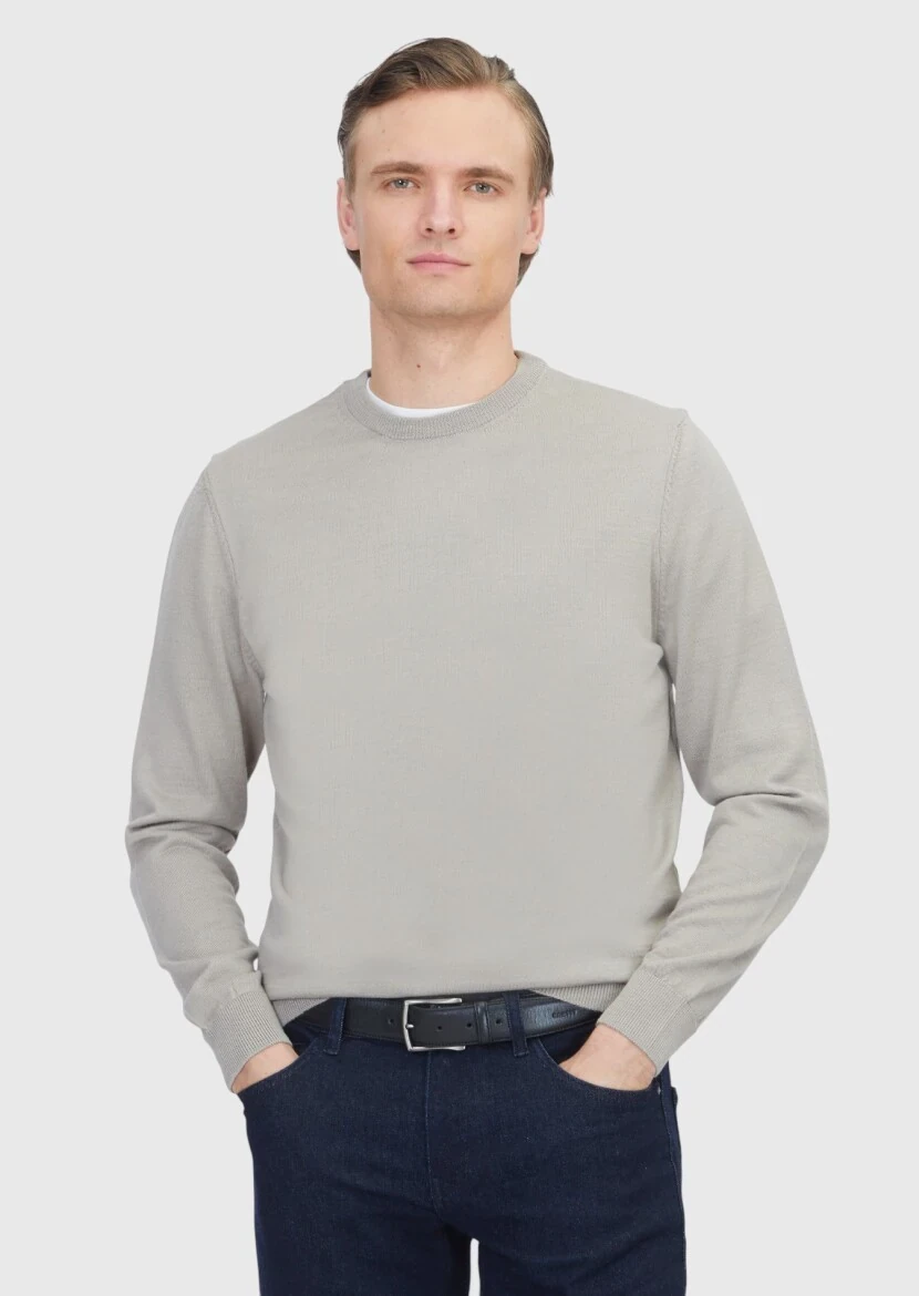 Beige Knitwear Sweatshirt - RAMSEY