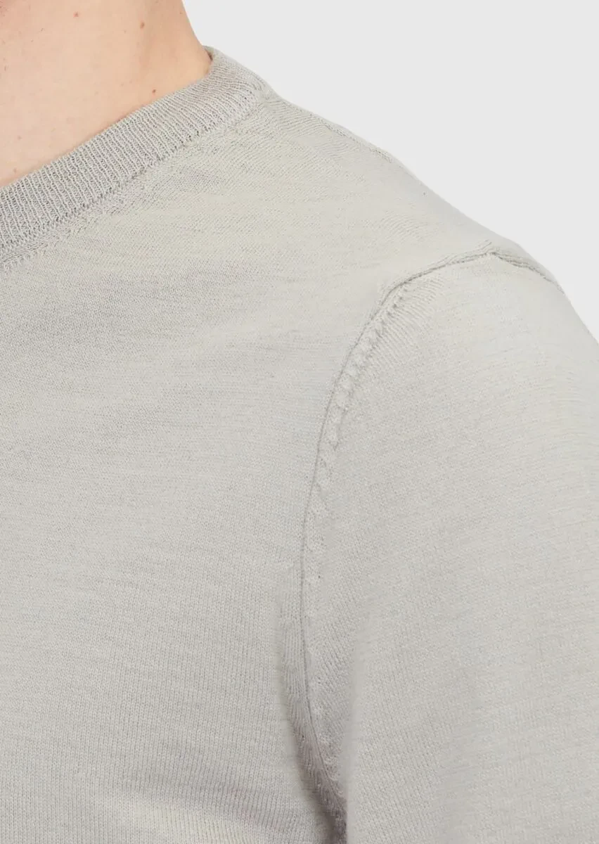 Beige Knitwear Sweatshirt - 4