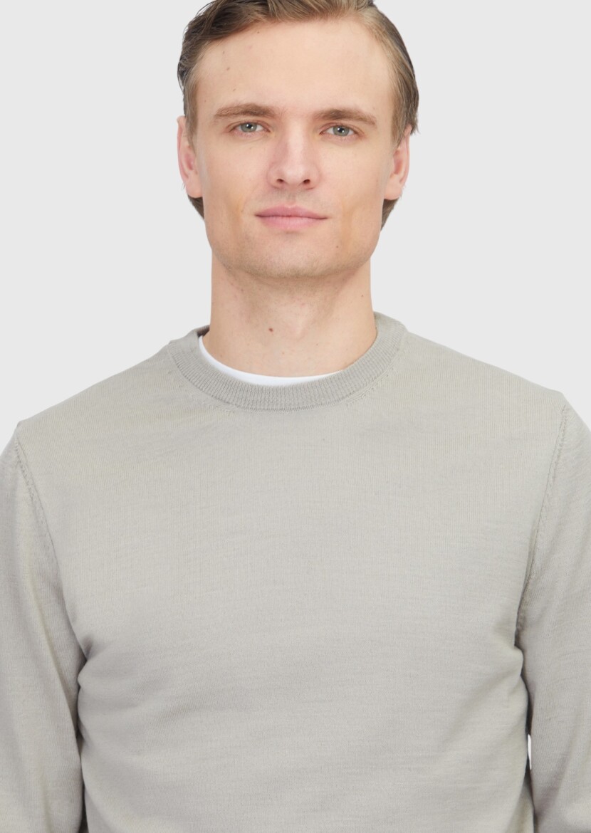 Beige Knitwear Sweatshirt - 3