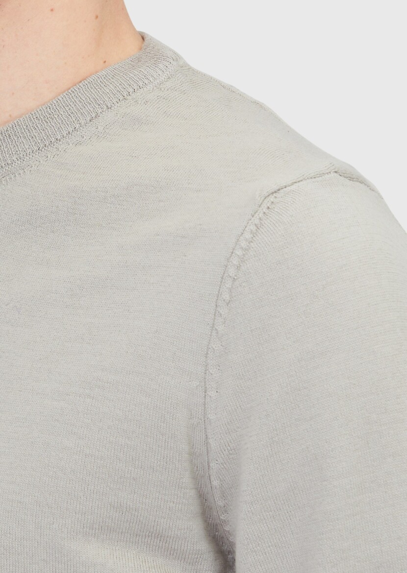 Beige Knitwear Sweatshirt - 4