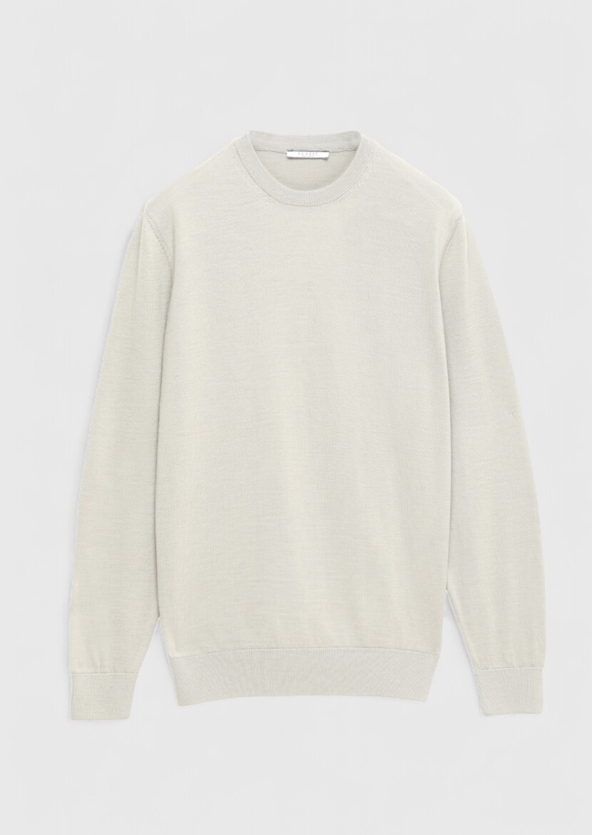 Beige Knitwear Sweatshirt - 6