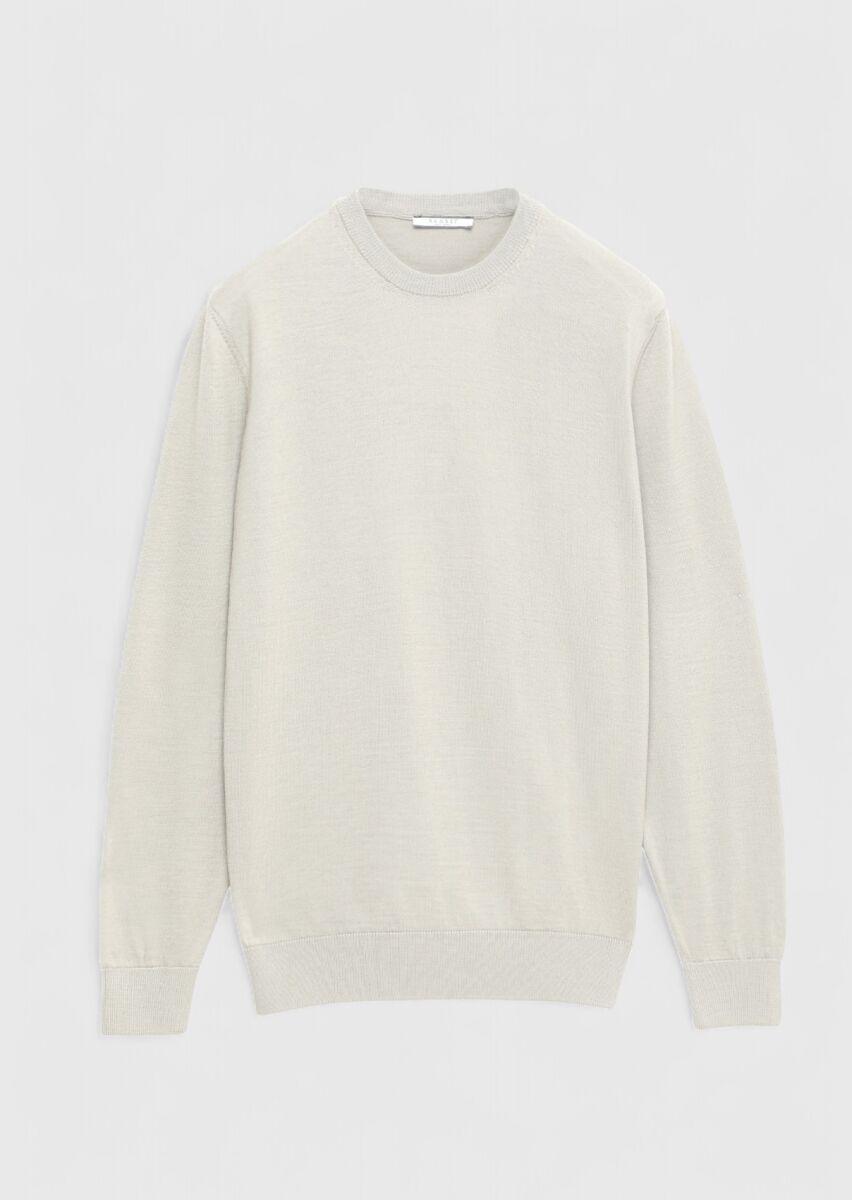 Beige Knitwear Sweatshirt - 6