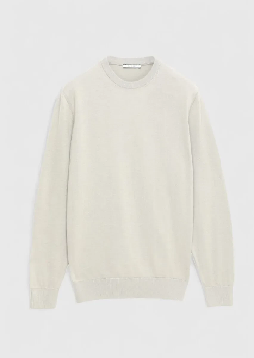 Beige Knitwear Sweatshirt - 1