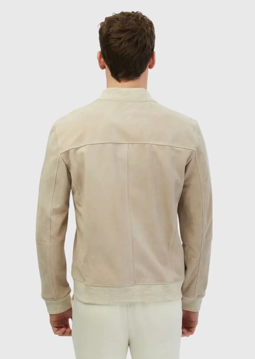 Beige Leather Coat - 6