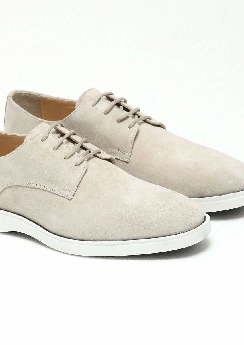 Beige Leather Shoes - 3