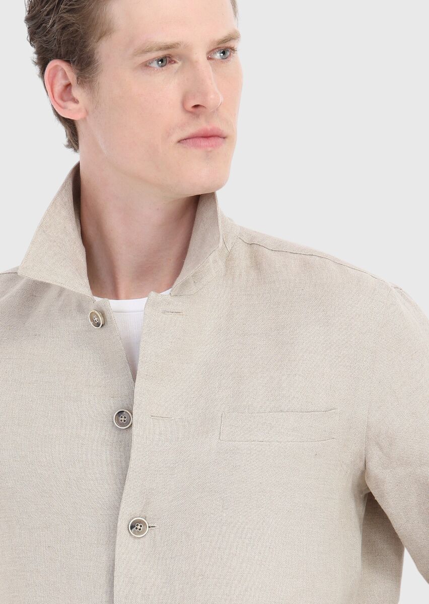 Beige Overshirt - 6