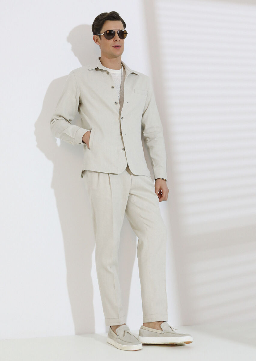 Beige Overshirt - 1