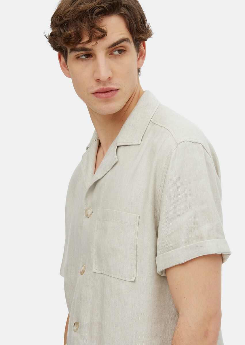 Beige Overshirt - 5