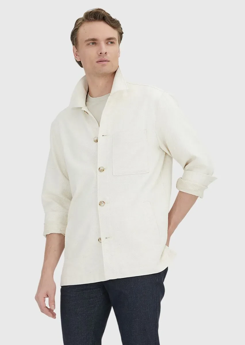 Beige Overshirt - 1