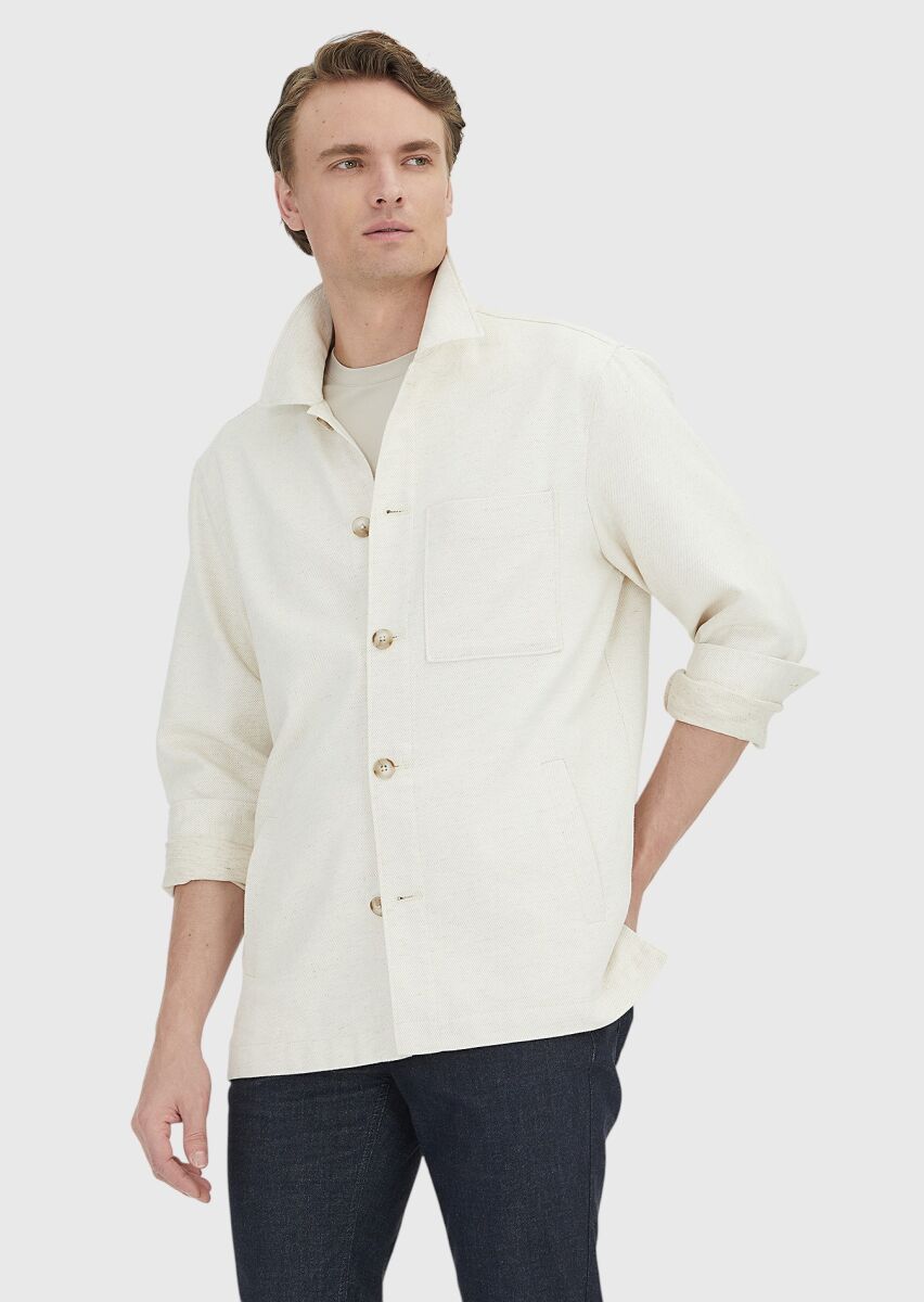 Beige Overshirt - 1