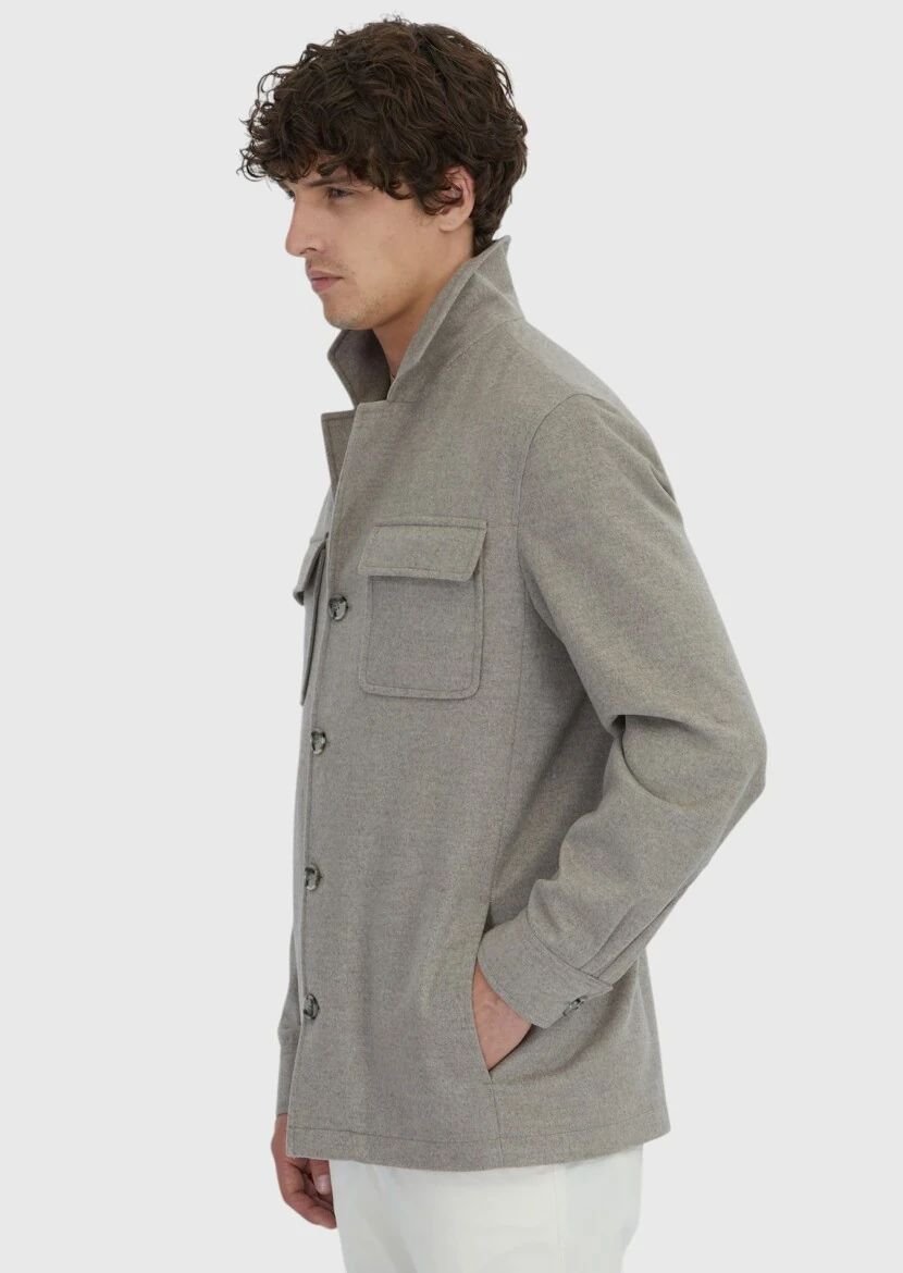 Beige Overshirt - 4