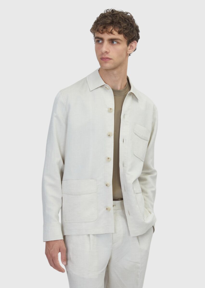 Beige Overshirt - 1
