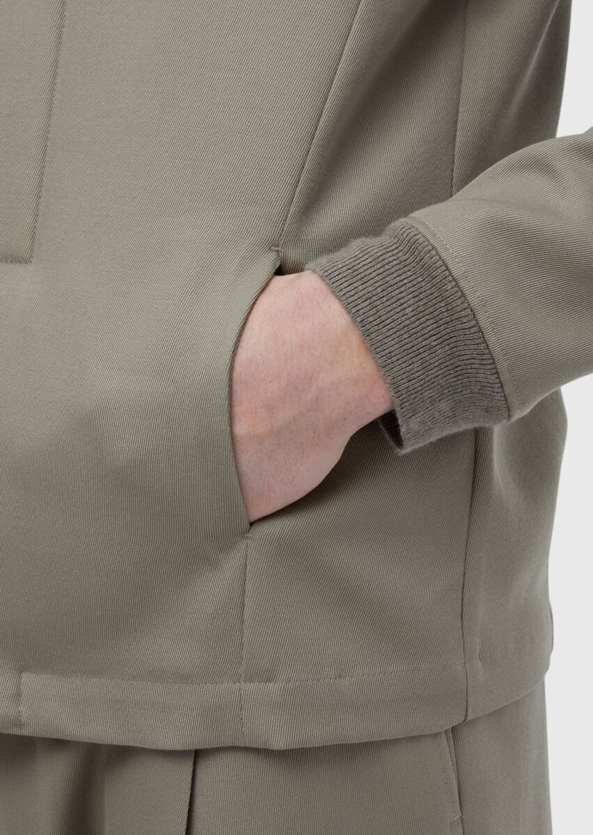 Beige Plain 100% Wool Suit - 7