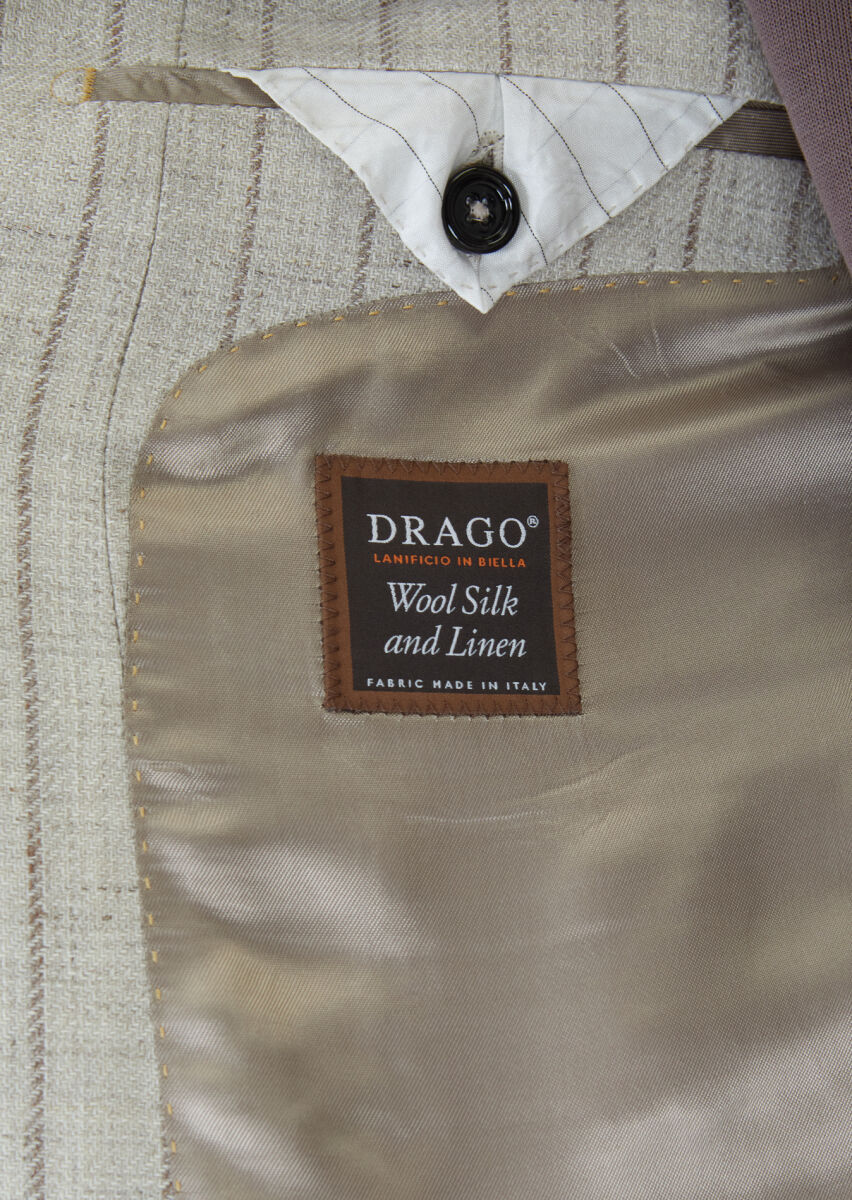 Beige Regular Fit Wool Blended Jacket - 5